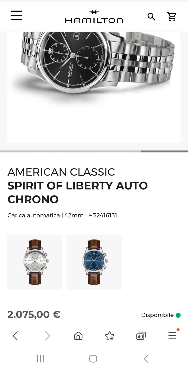 Hamilton Spirit Of Liberty Auto Chrono